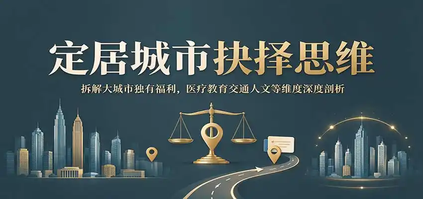 定居城市抉择思维：拆解大城市独有福利，医疗教育交通人文等维度深度剖析-一起筹课网