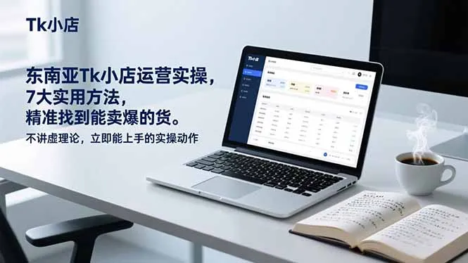 东南亚Tk小店运营实操，7大实用方法，精准找到能卖爆的货。不讲虚理论，立即能上手的实操动作-一起筹课网