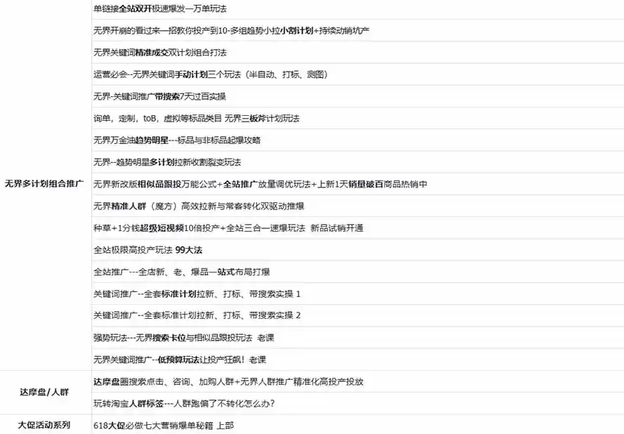 图片[2]-2026淘天开单秘籍PRO实战陪跑课程：全套落地运营玩法，一站式解决淘宝流量低、不出单难题(更新260823-一起筹课网