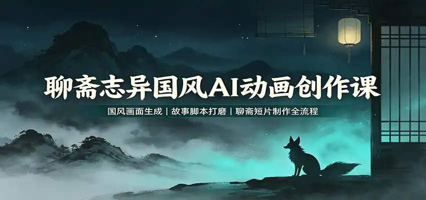 聊斋志异国风AI动画创作课：国风画面生成，故事脚本打磨，聊斋短片制作全流程-一起筹课网
