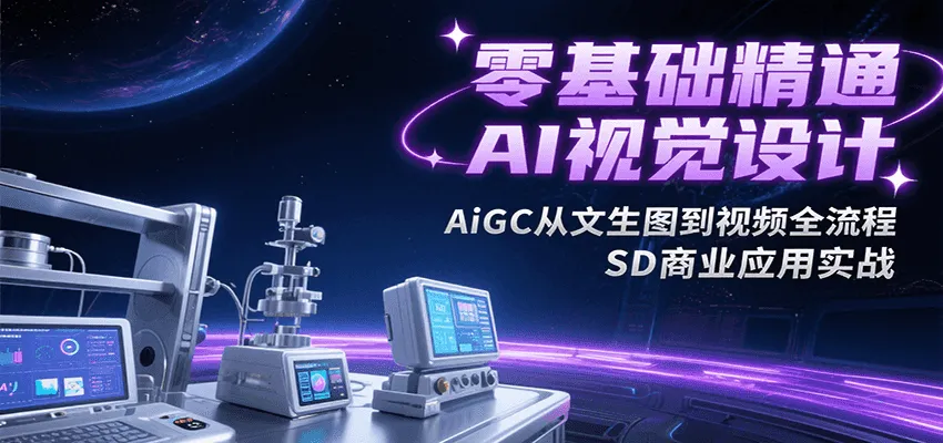 零基础精通AI视觉设计,AiGC从文生图到视频全流程,SD商业应用实战-一起筹课网
