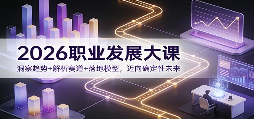 2026职业发展大课:洞察趋势+解析赛道+落地模型,迈向确定性未来-一起筹课网