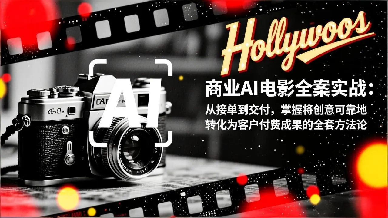 商业AI电影全案实战:从接单到交付,掌握将创意可靠地转化为客户付费成果的全套方法论-一起筹课网