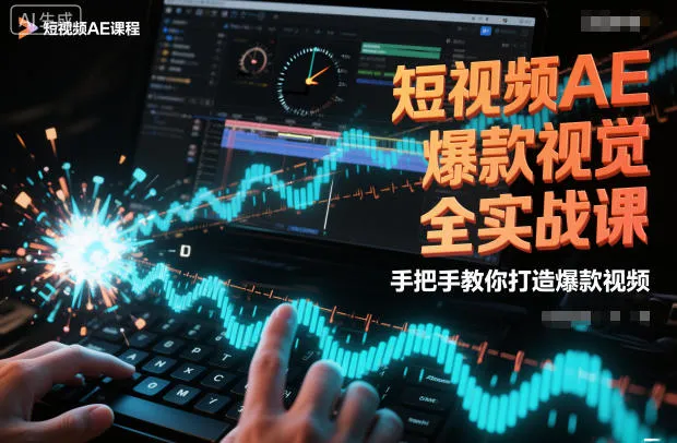 短视频AE爆款视觉全实战课，手把手教你打造爆款视频-一起筹课网