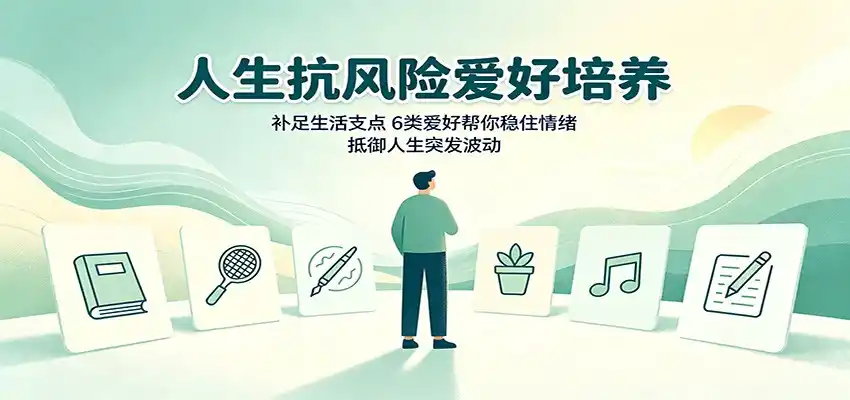 人生抗风险爱好培养：补足生活支点，6类爱好帮你稳住情绪，抵御人生突发波动-一起筹课网