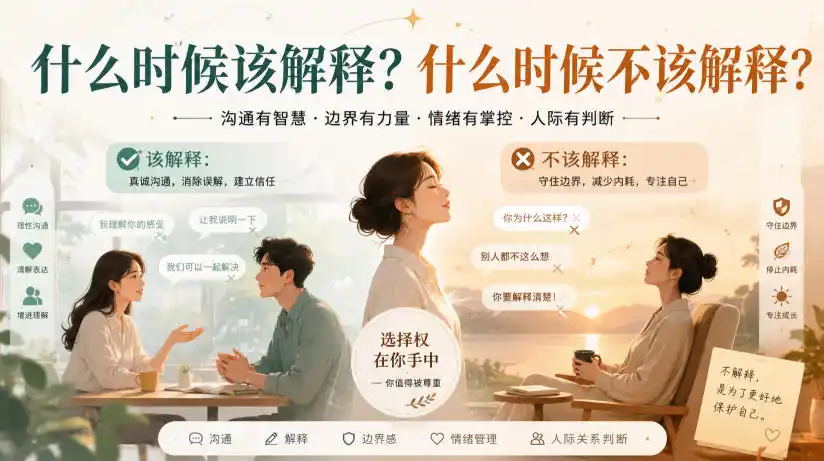 付费文章：什么时候该解释？什么时候不该解释？-一起筹课网