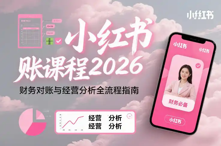 小红书对账课程2026,财务对账与经营分析全流程指南-一起筹课网