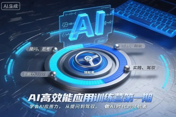 AI高效能应用训练营第一期，学会AI应用力，从提问到驾驭，做AI时代的领航者-一起筹课网