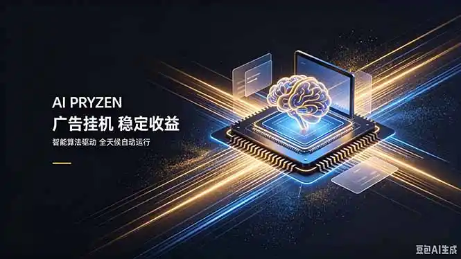 AI Pryzen 广告挂机｜24小时自动跑，日入300-500，新手零门槛-一起筹课网