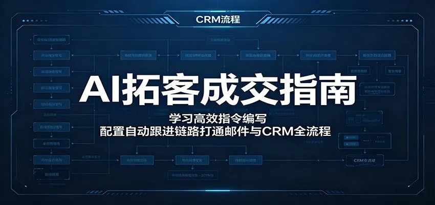 AI拓客成交指南：学习高效指令编写，配置自动跟进链路打通邮件与CRM全流程-一起筹课网