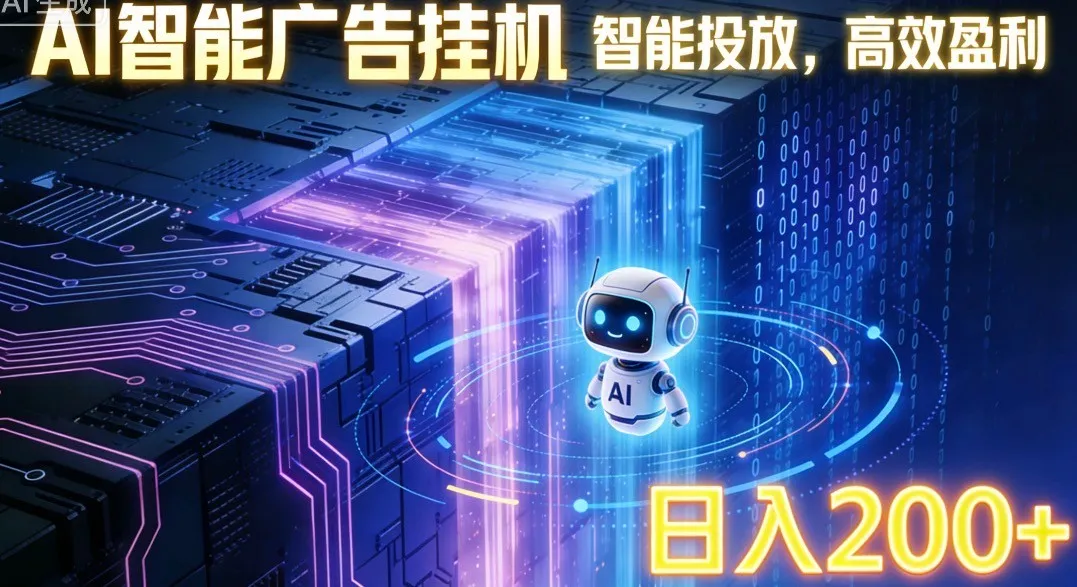 ai智能广告挂机项目,合规挂载广告即可赚取收益,单日收益可达400~500+-一起筹课网