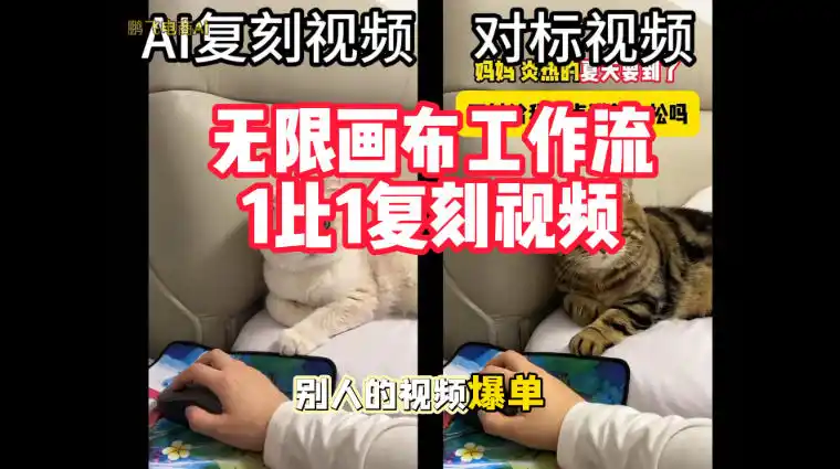 宠物带货视频复刻，无限画布工作流1比1，不用拍摄、不用布景、不用真人出镜，几分钟就能做出一条专业带货视频-一起筹课网