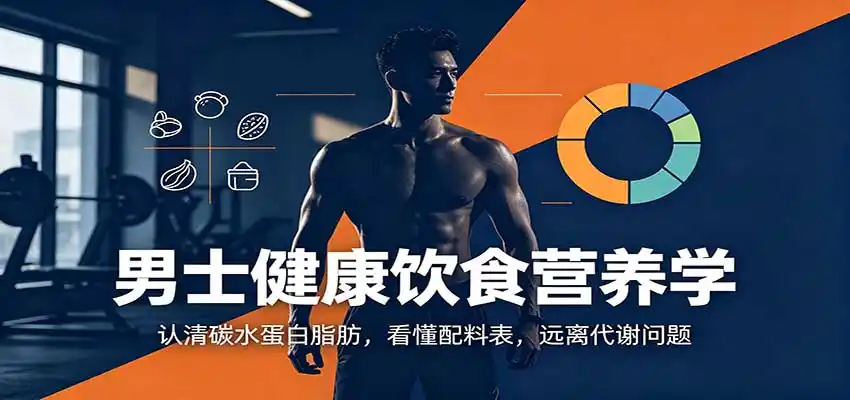 男士健康饮食营养学：认清碳水蛋白脂肪，看懂配料表，远离代谢问题-一起筹课网