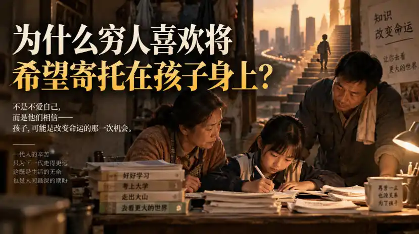 某社群精品文章：为什么穷人喜欢将希望寄托在孩子身上？-一起筹课网