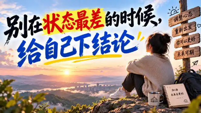 某公众号付费文章：别在状态最差的时候，给自己下结论-一起筹课网
