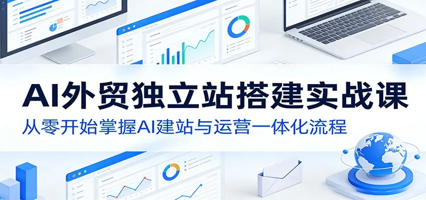 AI外贸独立站搭建实战课:从零开始掌握AI建站与运营一体化流程-一起筹课网