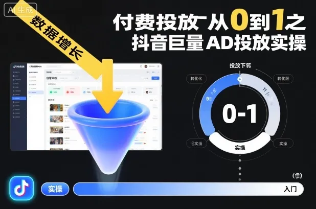 付费投放从0到1之抖音巨量AD投放实操-一起筹课网