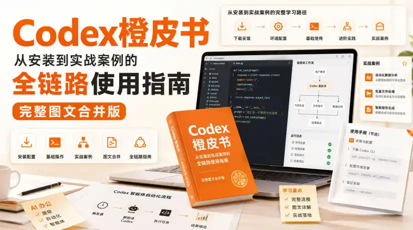 Codex橙皮书，从安装到实战案例的全链路使用指南，完整图文合并版-一起筹课网