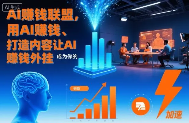AI賺钱联盟，用AI賺钱、打造内容让AI成为你的賺钱外挂-一起筹课网