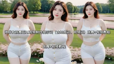 微胖女孩舞蹈AI视频制作提示词(含绘图词、视频词) 跳舞+视频教程-一起筹课网