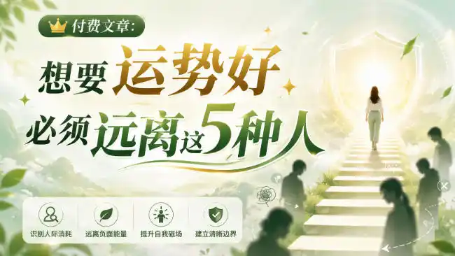 付费文章：想要运势好，必须远离这5种人-一起筹课网