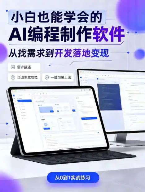 手把手教会你ai编程制作软件到变现全路径，零基础小白轻松上手，从找需求到开发落地变现【揭秘】-一起筹课网