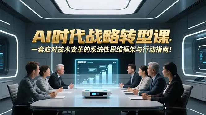AI时代战略转型课:一套应对技术变革的系统性思维框架与行动指南!-一起筹课网