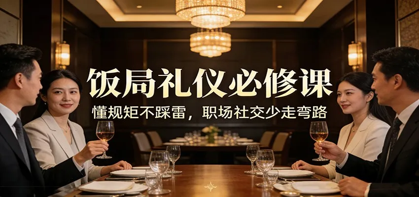 公众号收费文章:《饭局礼仪必修课:懂规矩不踩雷,职场社交少走弯路》-一起筹课网