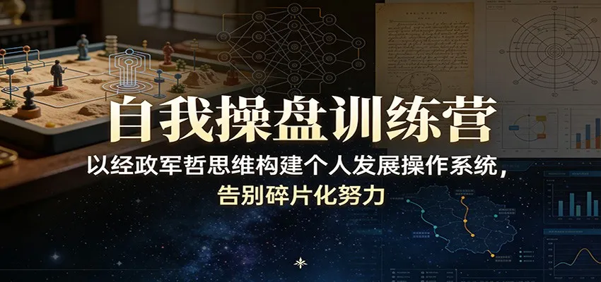 自我操盘训练营：以经政军哲思维构建个人发展操作系统，告别碎片化努力-一起筹课网