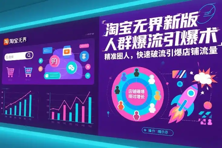 淘宝无界新版人群爆流引爆术，精准圈人，快速破流引爆店铺流量-一起筹课网