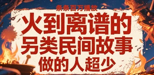 火到离谱的另类民间故事,条条百W播放,做的人超少