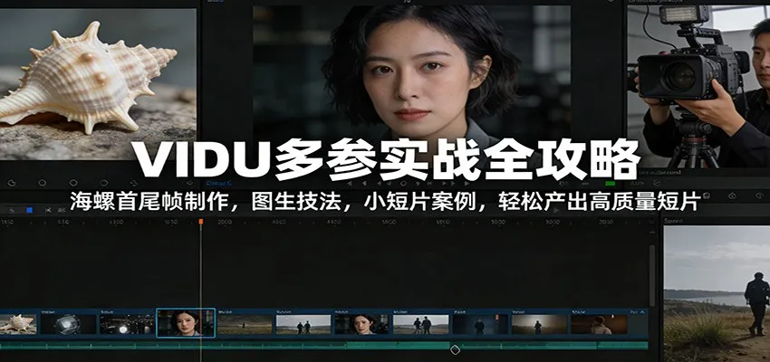 VIDU多参实战全攻略:海螺首尾帧制作,图生技法,小短片案例,轻松产出高质量短片-一起筹课网