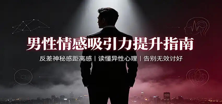 男性情感吸引力提升指南：反差神秘感距离感，读懂异性心理，告别无效讨好-一起筹课网