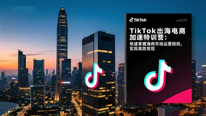 TikTok出海电商加速特训营:快速掌握海外市场运营规则,实现高效变现-一起筹课网