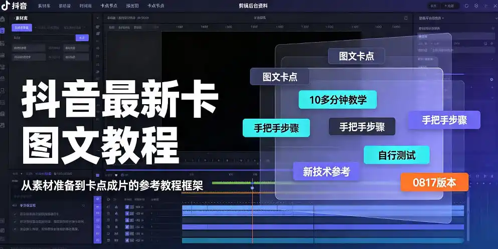 抖音最新卡图文涨粉教程，10多分钟手把手教学，有需要自测，0817新技术-一起筹课网