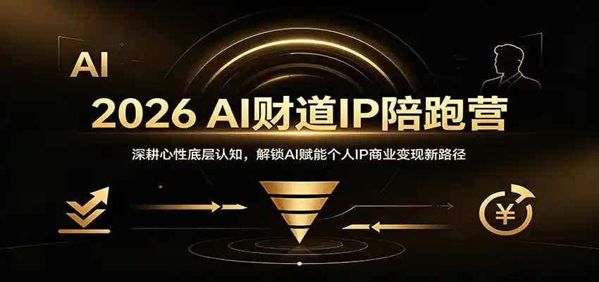 2026 AI财道IP陪跑营:深耕心性底层认知,解锁AI赋能个人IP商业变现新路径-一起筹课网