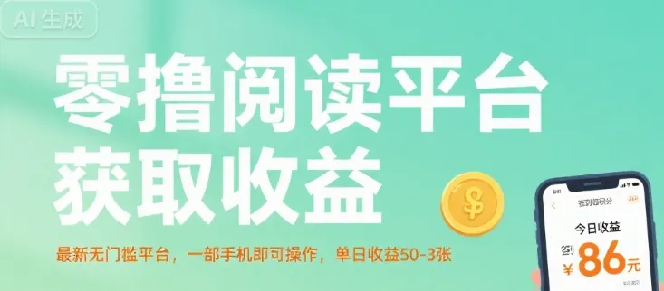 零撸阅读平台获取收益，最新无门槛平台，一部手机即可操作，单日收益50-3张【揭秘】-一起筹课网