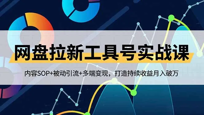 网盘拉新工具号实战课，内容SOP+被动引流+多端变现，打造持续收益月入破万-一起筹课网