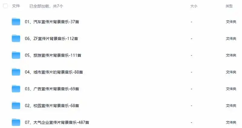 图片[3]-某宝付费购买，常用6G音效合集！970+首宣传片背景音乐，无版权可商用大气素材，分类清晰，高质量内容-一起筹课网