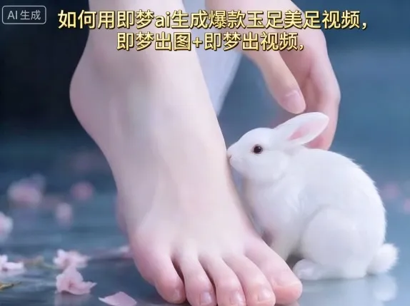 如何用即梦ai生成爆款玉足美足视频，即梦出图+即梦出视频，快速涨粉-一起筹课网