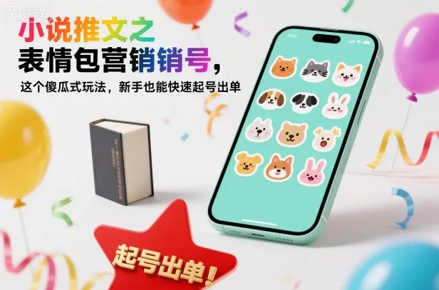 小说推文之表情包营销号，这个傻瓜式玩法，新手也能快速起号出单-一起筹课网