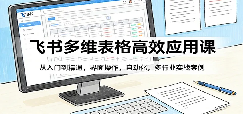 飞书多维表格高效应用课:从入门到精通,界面操作,自动化,多行业实战案例-一起筹课网