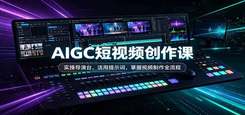 AIGC短视频创作课：实操导演台，活用提示词，掌握视频制作全流程-一起筹课网