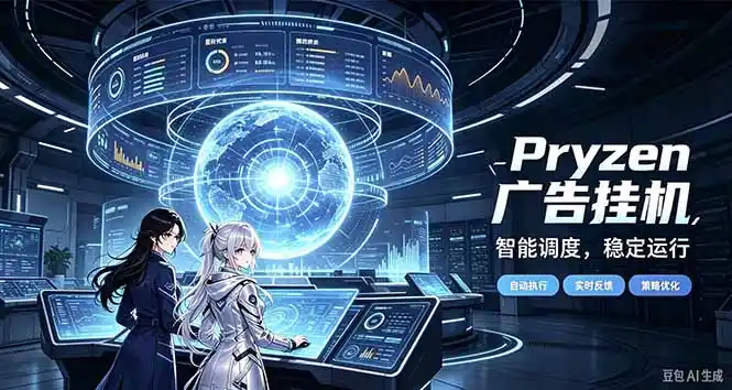 Pryzen广告全自动挂机给自己一个交代，门槛低，零基础小白也可以快速上手-一起筹课网