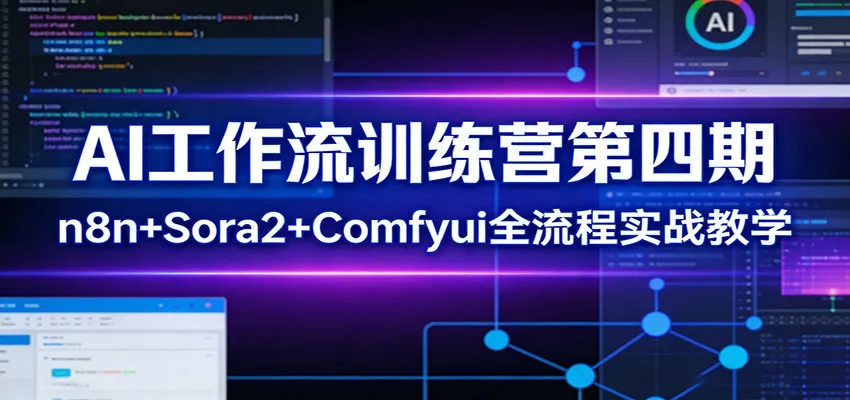 AI工作流训练营第四期:n8n+Sora2+Comfyui全流程实战教学-一起筹课网