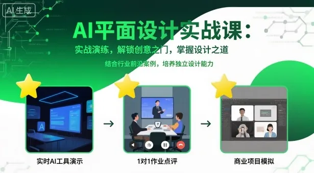 AI平面设计实战课,实战演练,解锁创意之门,掌握设计之道