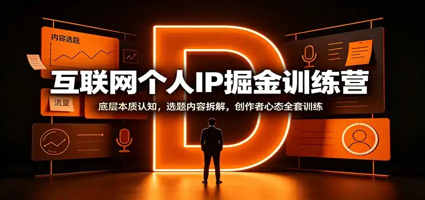 互联网个人IP掘金训练营：底层本质认知，选题内容拆解，创作者心态全套训练-一起筹课网