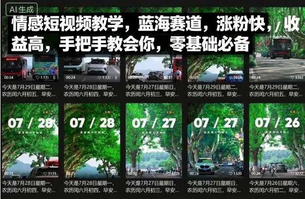 情感短视频教学，蓝海赛道，涨粉快，收益高，手把手教会你，零基础必备-一起筹课网