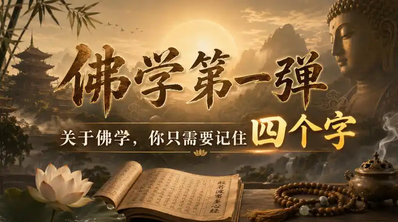 付费文章：佛学第一弹，关于佛学，你只需要记住四个字-一起筹课网