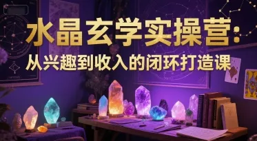 水晶玄学实操营：从兴趣到收入的闭环打造课-一起筹课网